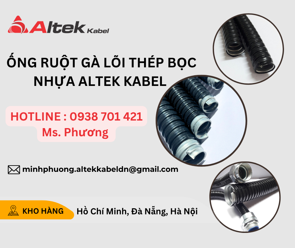 Ống ruột gà lõi thép bọc nhựa Altek Kabel